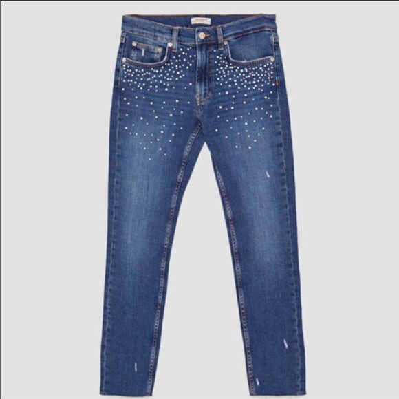 Zara Denim - 👏🏽SOLD👏🏽NWT Zara Pearl Jeans